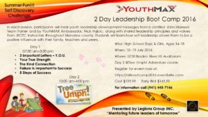 YouthMaxPlus boot camp flyer 2016 v3